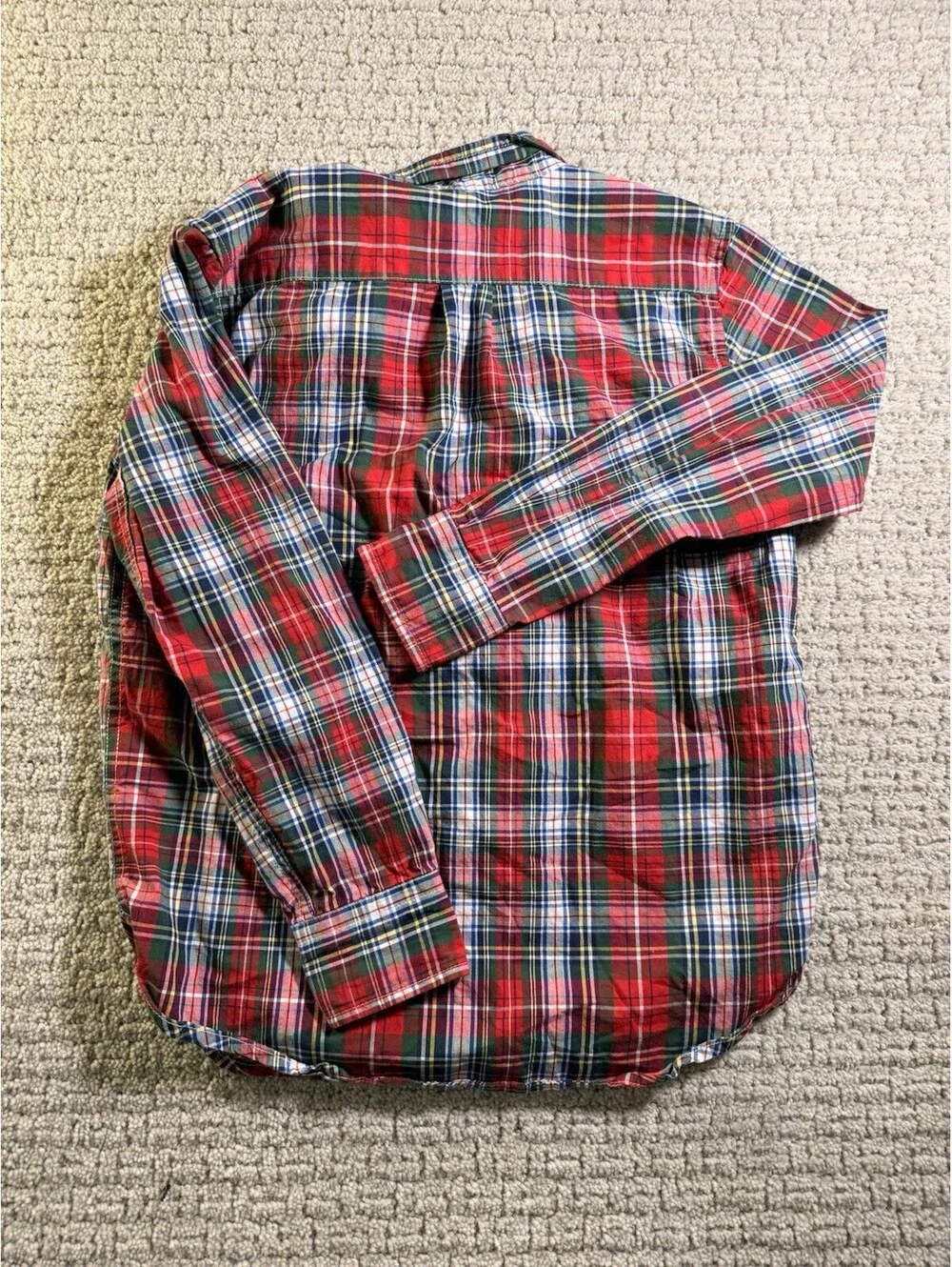 GAP KIDS Long Sleeve Flannel Plaid Button Down Shirt Boys M